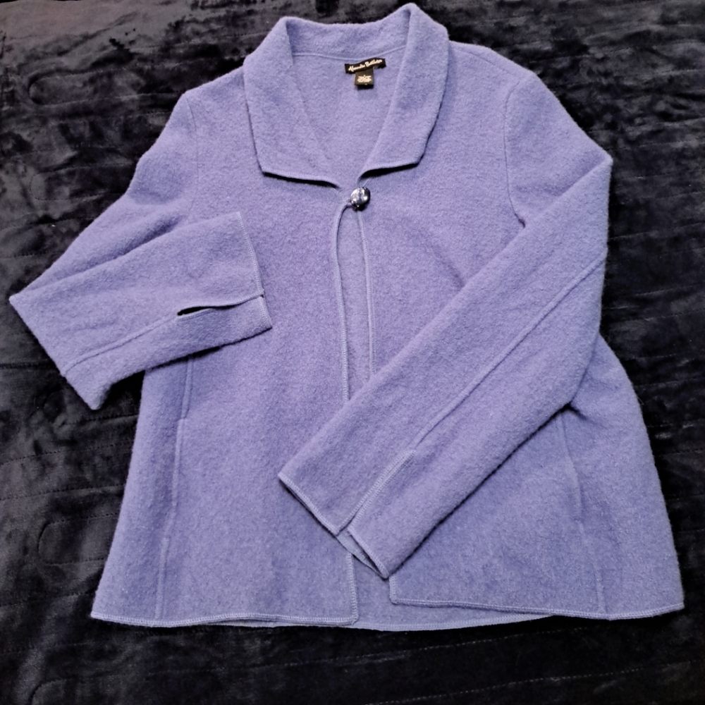 Alexandra Bartlett 100% wool sweater jacket size L